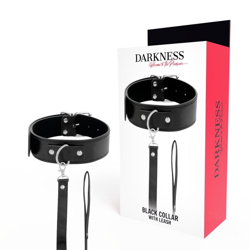 DARKNESS Posture-Halskette mit Lederkette – Gepolstert, PVC & Metall, BDSM | Secret Pulse BDSM-Zubehör diskret online kaufen
