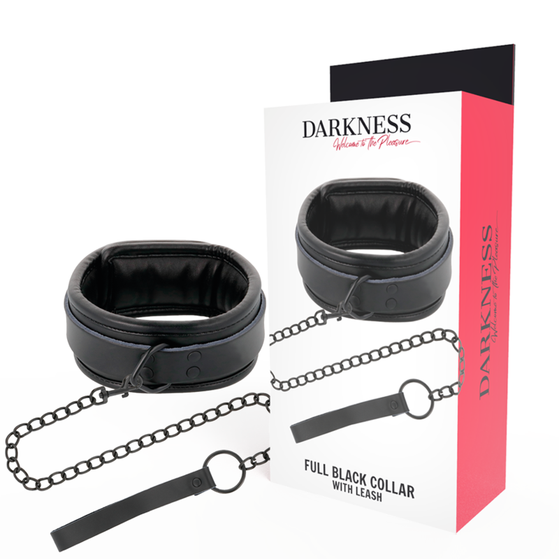 DARKNESS - SCHWARZE HALSKETTE MIT KETTE – Erotik-Schmuck Bild 1
