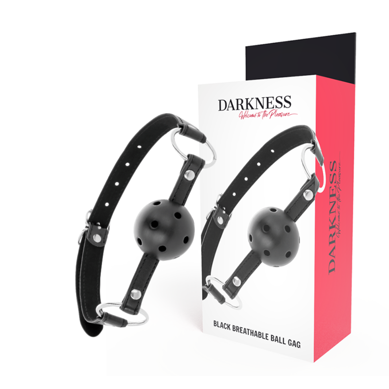 DARKNESS - SCHWARZER ATMUNGSAKTIVER Knebel Ballknebel diskret online kaufen