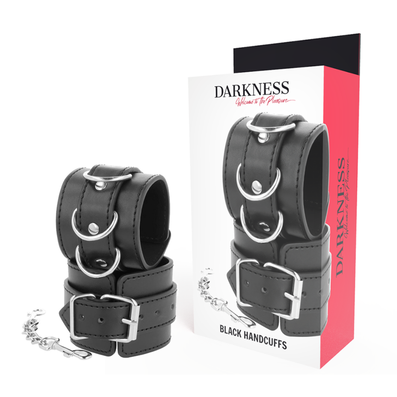 DARKNESS - SCHWARZE HANDSCHELLEN Bondage-Fessel diskret online kaufen