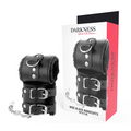 DARKNESS - SCHWARZE, VERSTELLBARE LEDERHANDSCHELLEN MIT FUTTER Bondage-Fessel diskret online kaufen