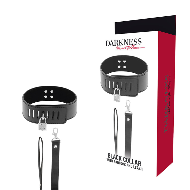 DARKNESS BDSM-Halsband mit schwarzem Schloss – Komfort & Kontrolle | Secret Pulse BDSM-Zubehör diskret online kaufen