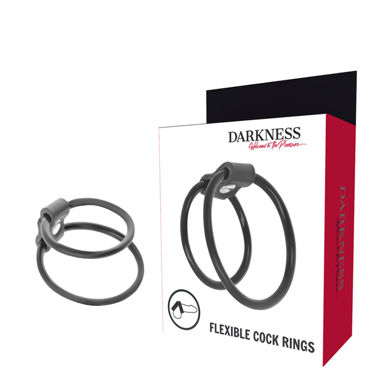 DARKNESS - VERSTRKENDE DUO-PENISRINGE. Penisring Produktansicht