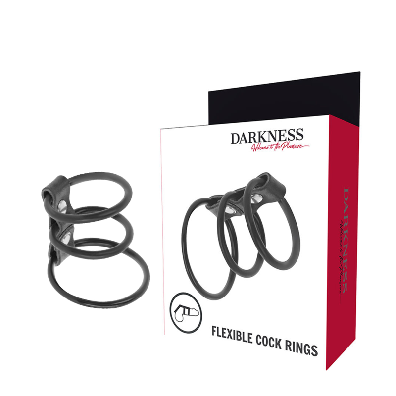 DARKNESS - SET AUS 3 FLEXIBLEN PENISRINGEN Set Produktansicht