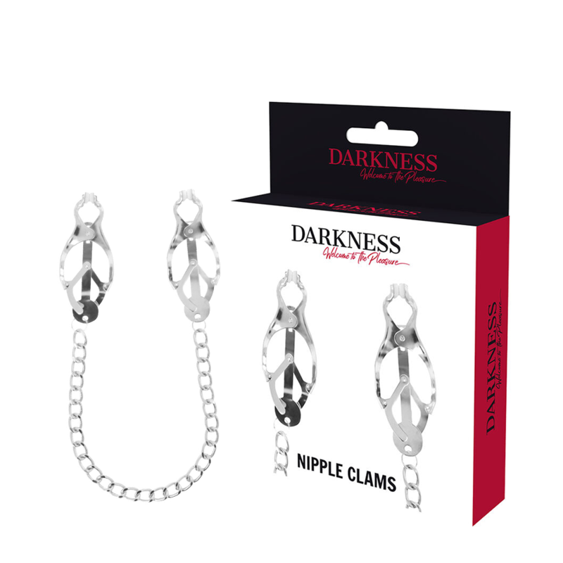 DARKNESS - NIPPELKLEMME AUS METALL MIT KETTE Nippelklemme diskret online kaufen
