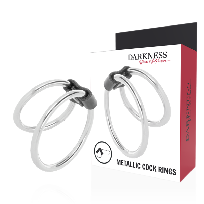 DARKNESS - DOPPELTER PENISRING AUS METALL Penisring diskret online kaufen