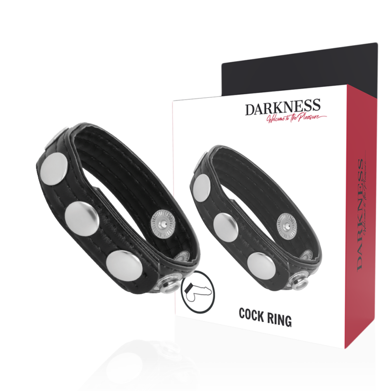 DARKNESS - LEDER-EREKTIONSRING – Potenz- & Lustprodukt Bild 1