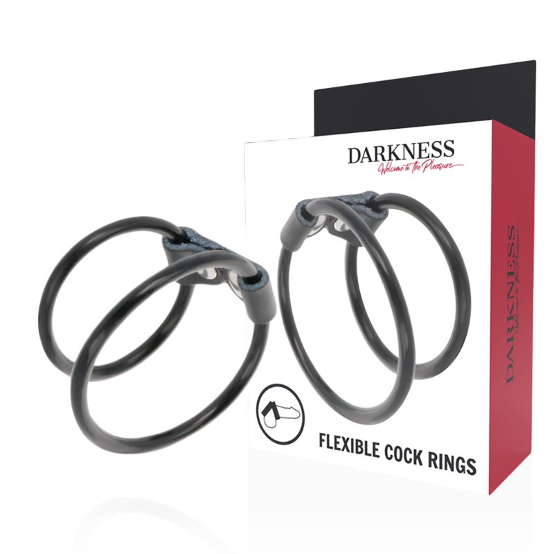 DARKNESS - DOPPELTER FLEXIBLER PENISRING Penisring diskret online kaufen