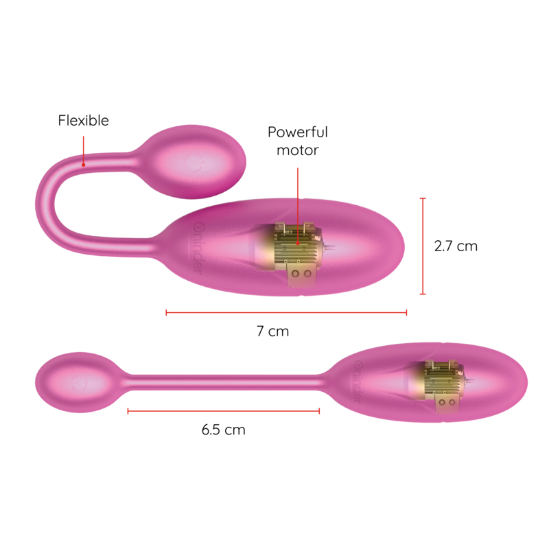 ONINDER - DENVER VIBRATIONSEI ROSA 7 X 2,7 CM KOSTENLOSE APP – Erotik-Zubehör Bild 5