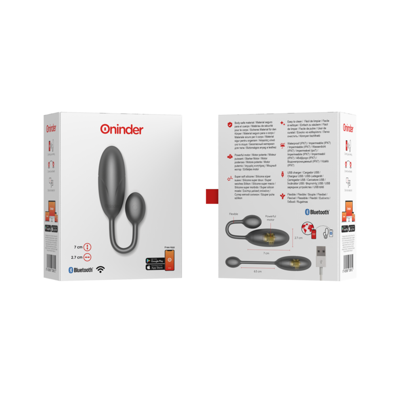 ONINDER™ Denver Vibrations-Ei Schwarz – App-gesteuert, Wasserdicht & Leise