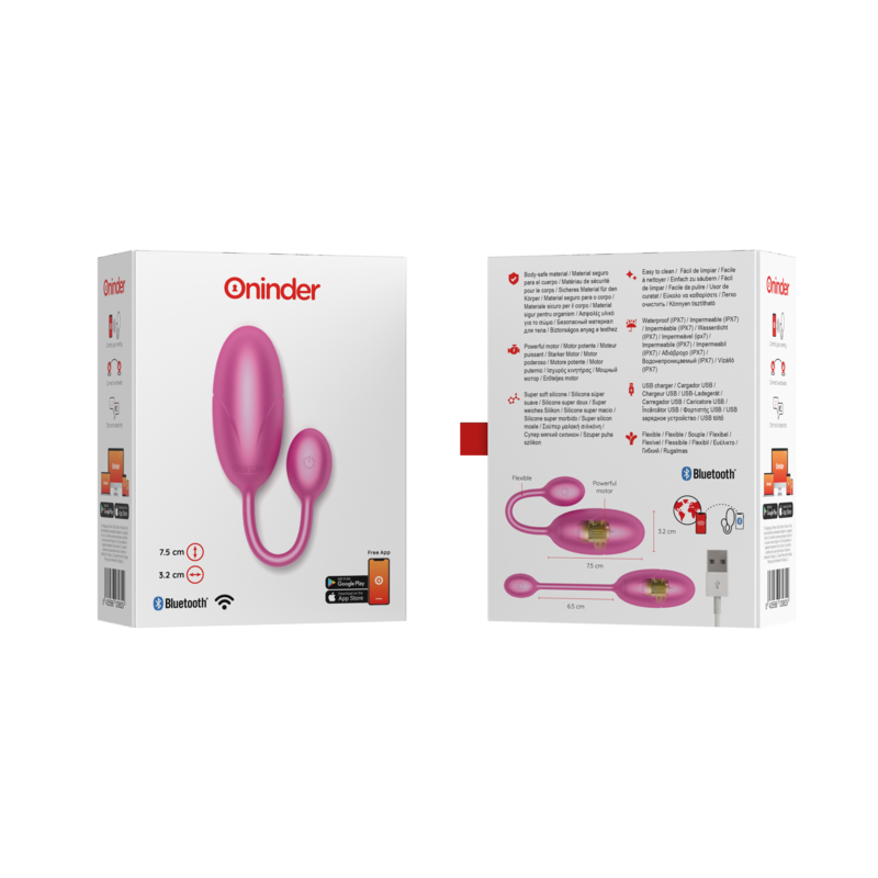 ONINDER™ Tokyo Vibrations-Ei Rosa – App-gesteuert, Wasserdicht & Leise – Erotik-Zubehör Bild 14