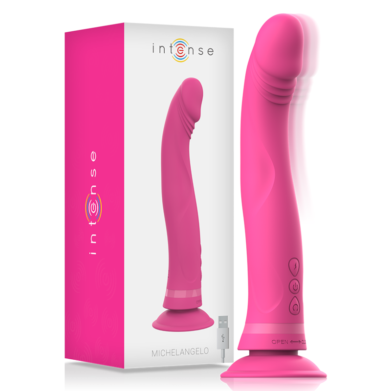 INTENSE - MICHELANGELO ROSA SILIKON-VIBRATOR-DILDO – Dildo Bild 2