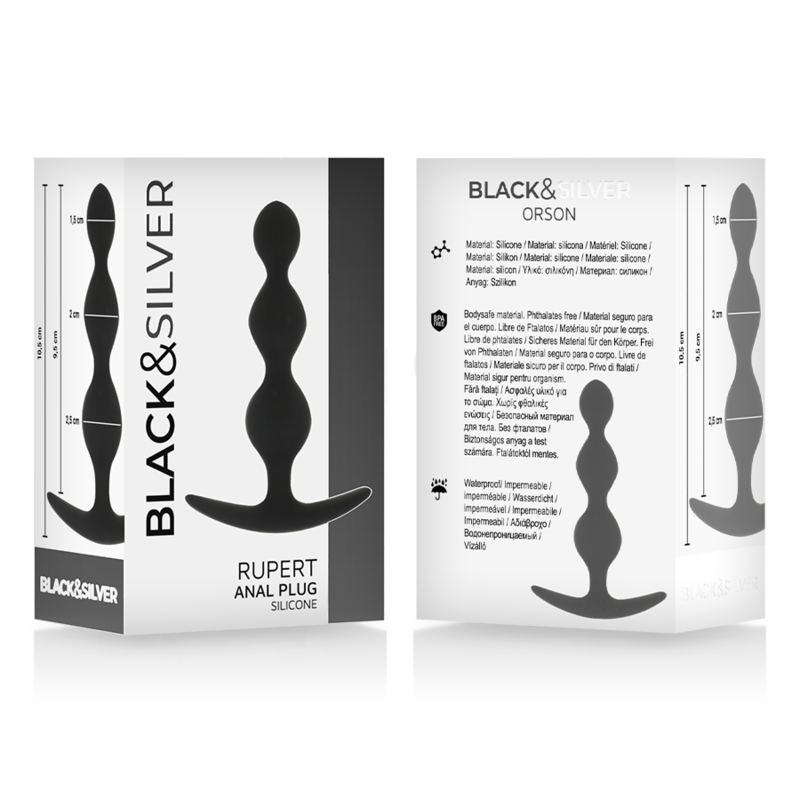 BLACK&SILVER - RUPERT ANALKUGELKETTE 10 CM bei Secret Pulse im Erotikshop