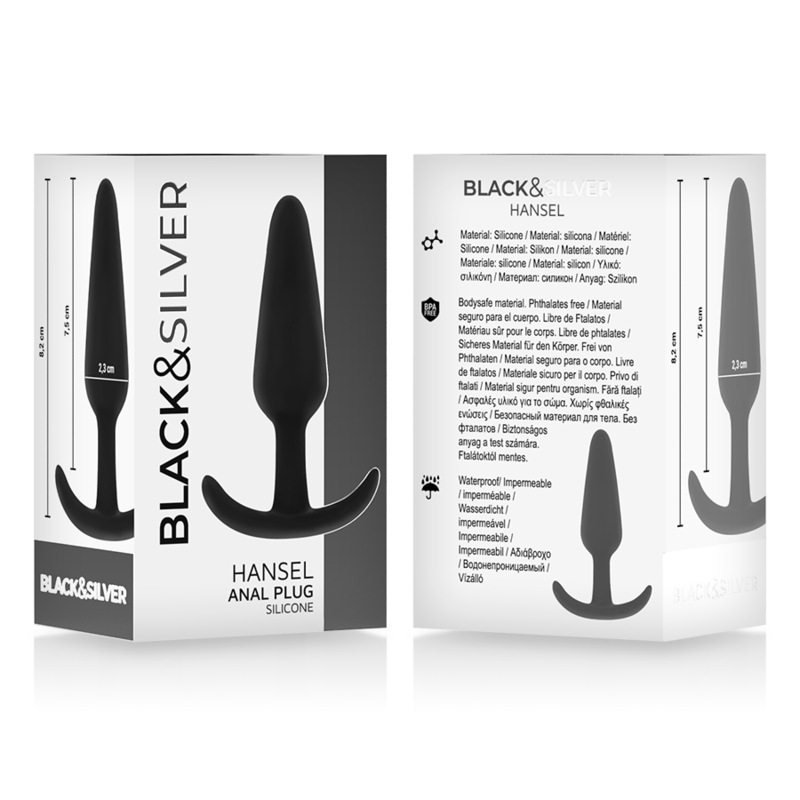 BLACK&SILVER - HANSEL SILIKON-ANALSPLUG MIT KLEINEM GRIFF bei Secret Pulse im Erotikshop