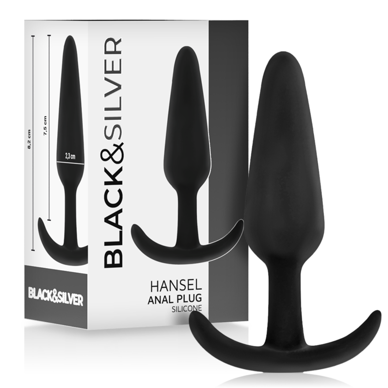 BLACK&SILVER - HANSEL SILIKON-ANALSPLUG MIT KLEINEM GRIFF Analplug diskret online kaufen