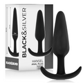 BLACK&SILVER - HANSEL SILIKON-ANALSPLUG MIT KLEINEM GRIFF Analplug diskret online kaufen