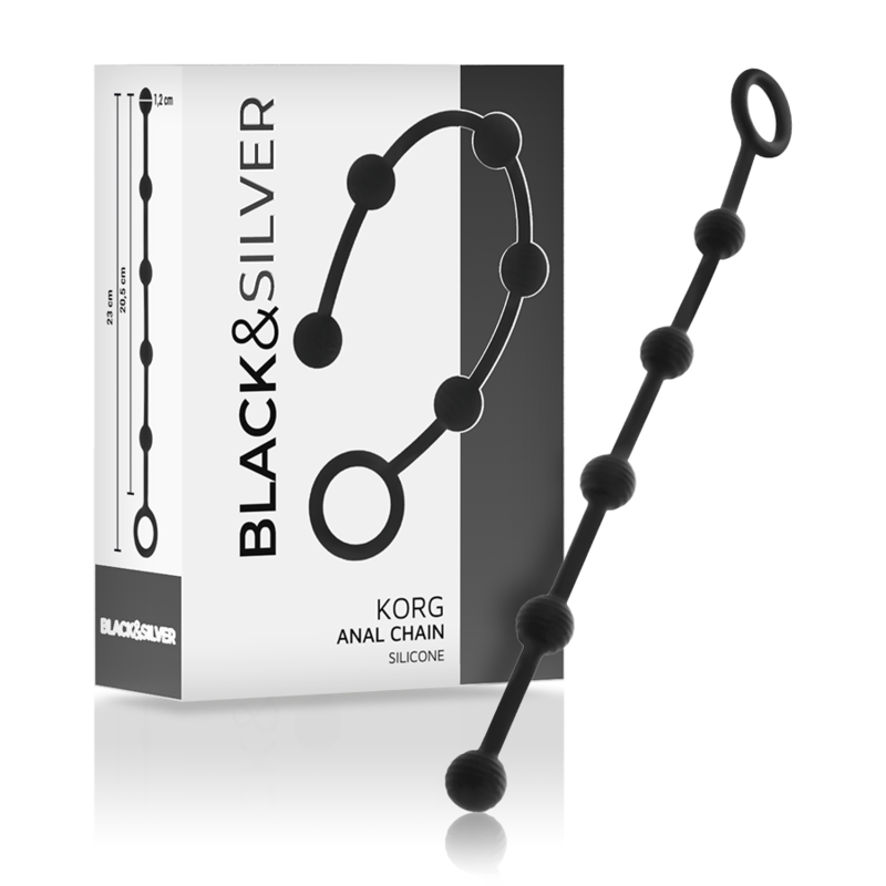 BLACK&SILVER - KORG ANAL ROSENKRANZ SILIKON INITIATION 21 CM Anal-Toy diskret online kaufen