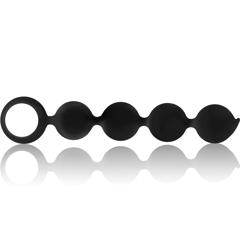 BLACK&SILVER - LENNON ANAL ROSENKRANZ 4 SILIKONKUGELN 15 CM hochwertiges Intimtoy