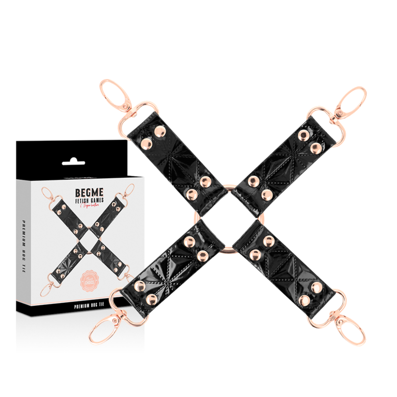 Begme Black Edition Hog-Krawatte – Veganes Leder für Bondage & BDSM Produktansicht und Details