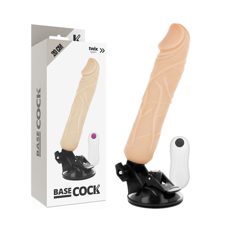 BASECOCK - REALISTISCHER NATÜRLICHER FERNBEDIENUNGSVIBRATOR 20 CM -O- 4 CM Vibrator diskret online kaufen
