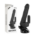 BASECOCK - REALISTISCHER VIBRATOR MIT FERNBEDIENUNG SCHWARZ 18.5 CM -O- 4CM Vibrator diskret online kaufen