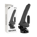 BASECOCK - REALISTISCHER VIBRATOR MIT FERNBEDIENUNG SCHWARZ MIT HODEN 20 CM -O- 4 CM Vibrator diskret online kaufen