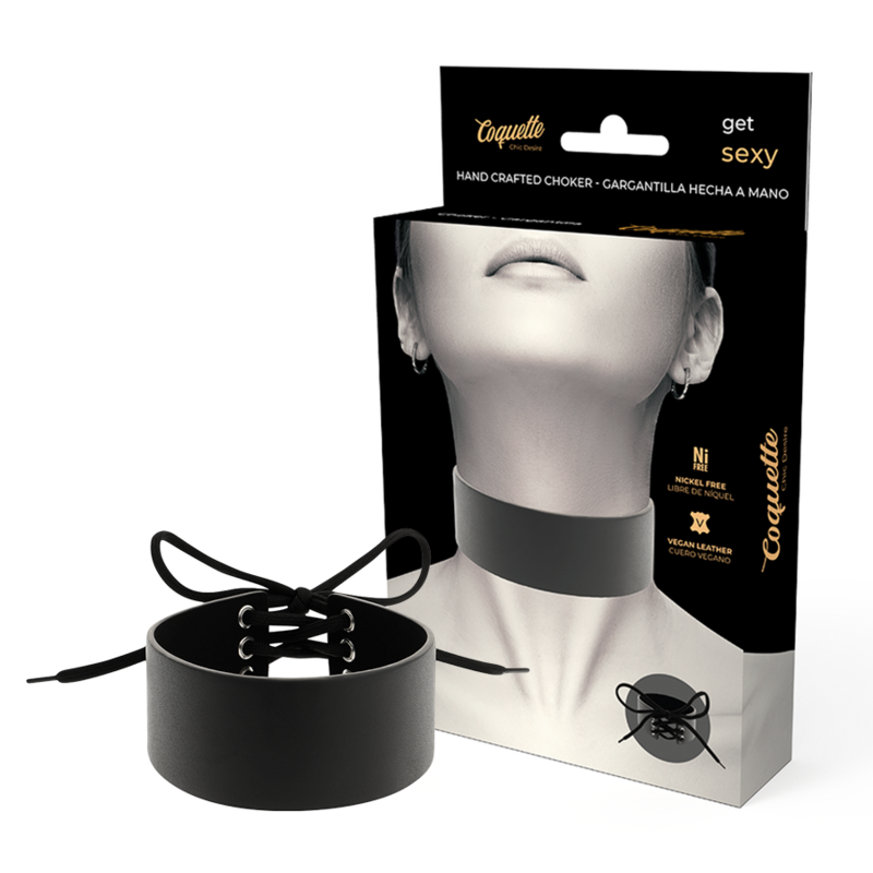 COQUETTE CHIC DESIRE - VEGANES LEDER-HALSBAND BDSM-Zubehör diskret online kaufen