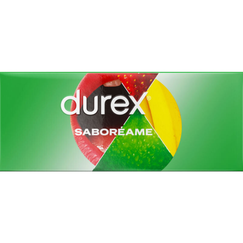 Durex Pleasure Fruits 144er-Pack – Aromatisierte Kondome mit Erdbeere, Banane, Orange & Apfel für Schutz und angenehmes Gefühl