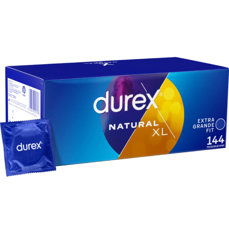Durex XL Kondome 144 Stück – Extra groß, 56 mm Nennweite, naturkautschuk Kondome diskret online kaufen