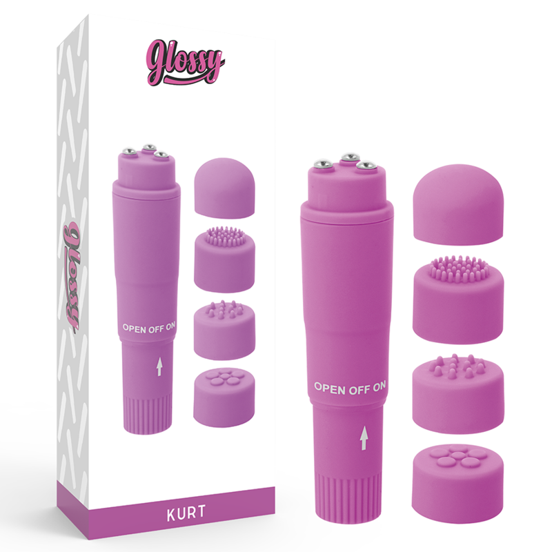 GLOSSY - KURT POCKET MASSAGER LILA Massager Vibrator Produktansicht und Details
