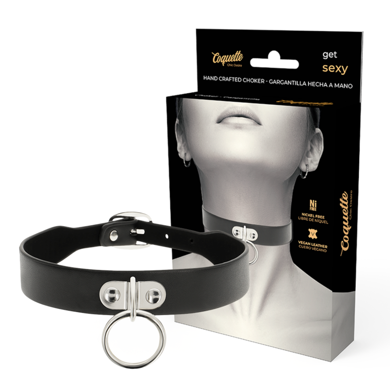 COQUETTE CHIC DESIRE - HALSKETTE AUS VEGANEM LEDER FETISCH-ACCESSOIRE BDSM-Zubehör diskret online kaufen