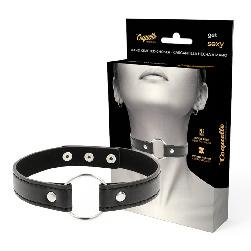 COQUETTE CHIC DESIRE Vegane Leder-Halskette – Damen Fetisch & BDSM | Secret Pulse BDSM-Zubehör diskret online kaufen
