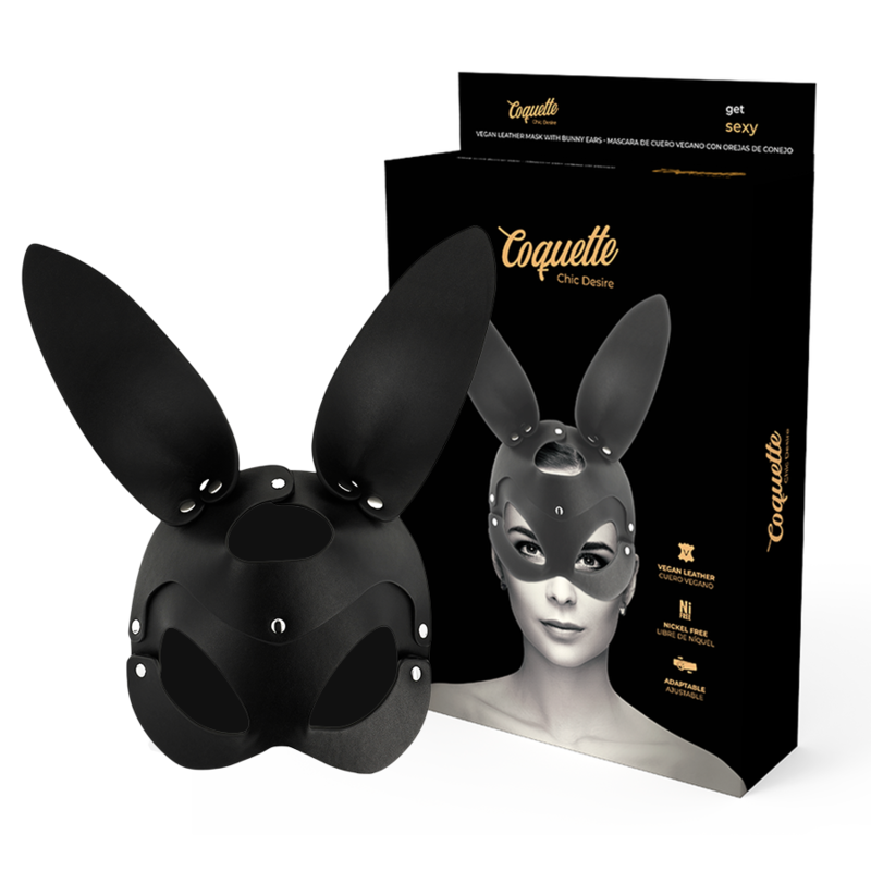 Ledermaske mit Hasenohren – Sexy & Verspielt | Coquette Chic Desire BDSM-Zubehör diskret online kaufen
