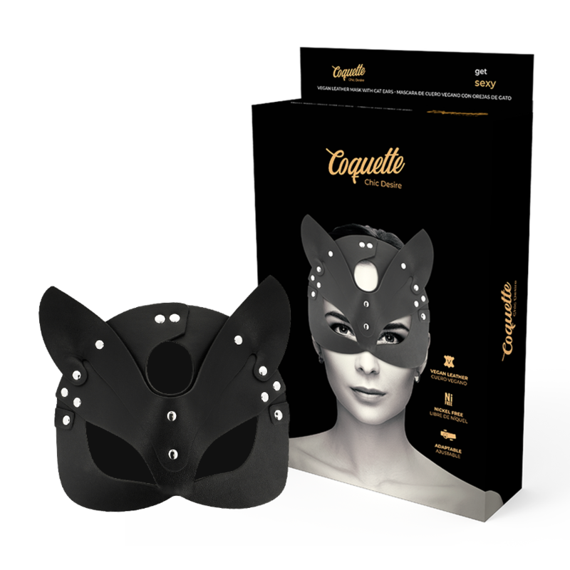 Ledermaske mit Katzenohren – Coquette Chic Desire | Sexy & Verspielt BDSM-Zubehör diskret online kaufen