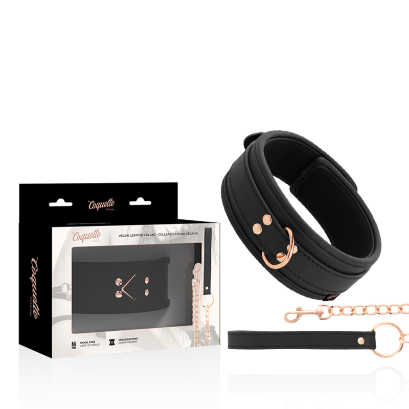 COQUETTE CHIC DESIRE Fantasy-Halskette – Veganes Leder, Neopren & Metall | Secret Pulse – Erotik-Schmuck Bild 1