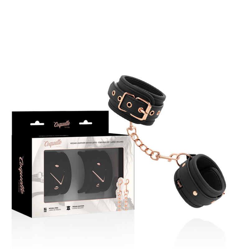 COQUETTE CHIC DESIRE - FANTASY-HANDSCHELLEN AUS VEGANEM LEDER MIT NOPRENE-FUTTER Bondage-Fessel diskret online kaufen