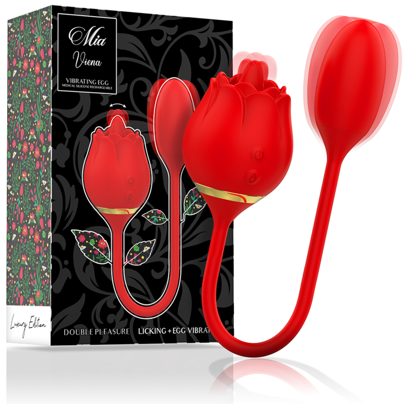 MIA - WIEN DOPPELTES GENUSS-LECKEN + VIBRIERENDES EI – Vibrator Bild 2