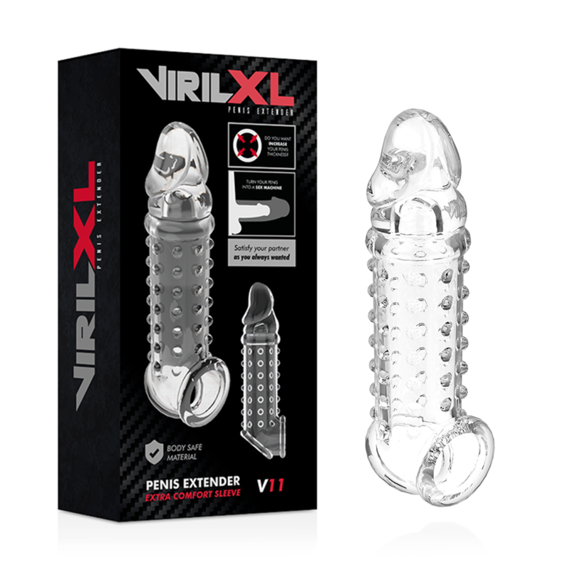 VIRILXL - PENISVERLÄNGERUNG UND HÜLLE V11 TRANSPARENT – Penis-Extender Bild 2