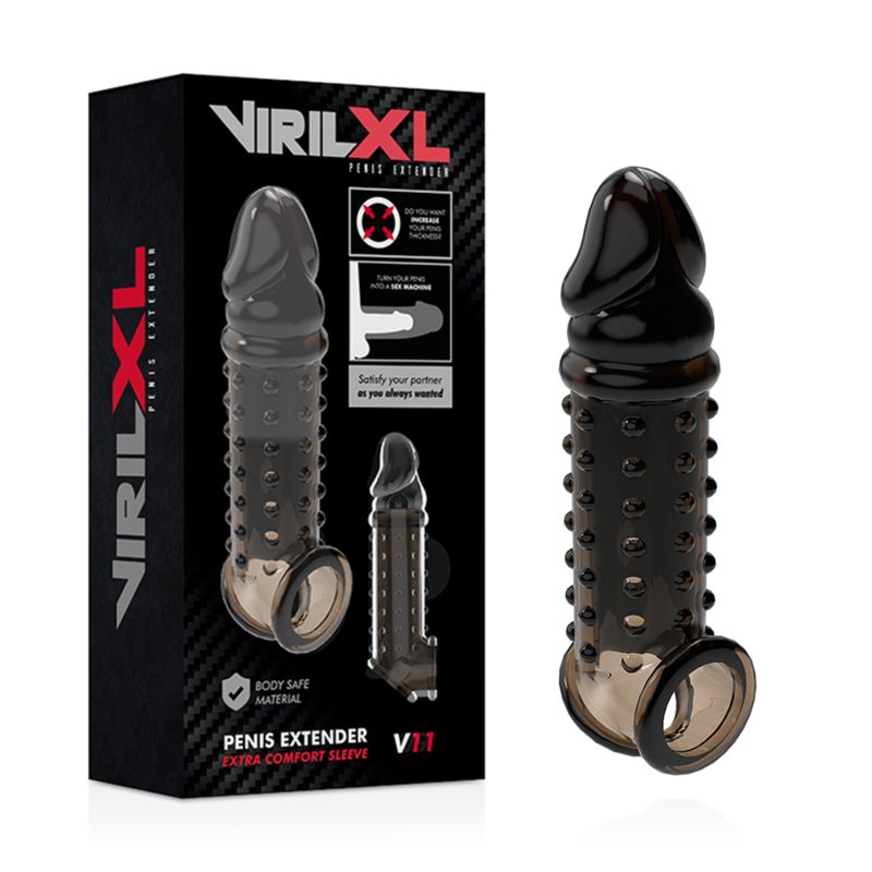 VIRILXL - PENISVERLÄNGERUNG UND HÜLLE V11 SCHWARZ – Penis-Extender Bild 2