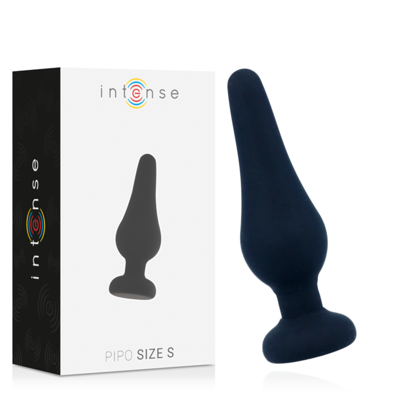 INTENSE - ANALPLUG PIPO S SCHWARZES SILIKON 9,8 CM Analplug diskret online kaufen