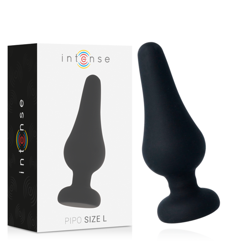 INTENSE - ANALPLUG PIPO L SCHWARZES SILIKON 13 CM Analplug diskret online kaufen