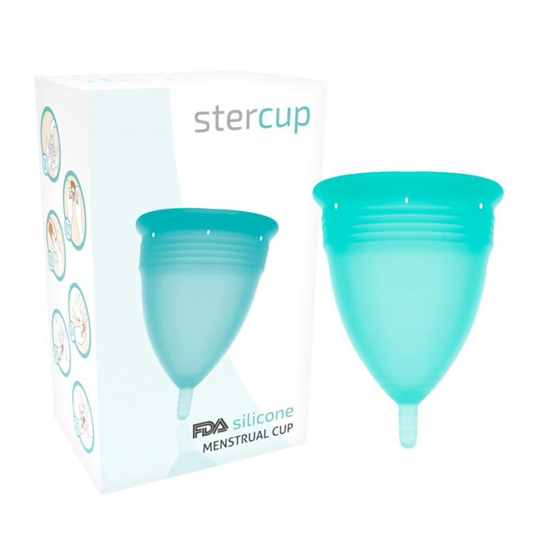STERCUP - FDA SILIKON-MENSTRUALCUP AQUAMARIN - GRÖSSE L – Intimhygiene Bild 1