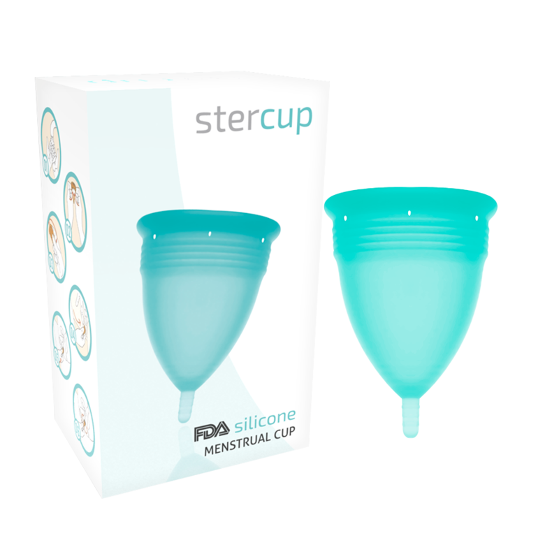 STERCUP - FDA SILIKON-MENSTRUALCUP AQUAMARIN - GRÖSSE S – Intimhygiene Bild 1