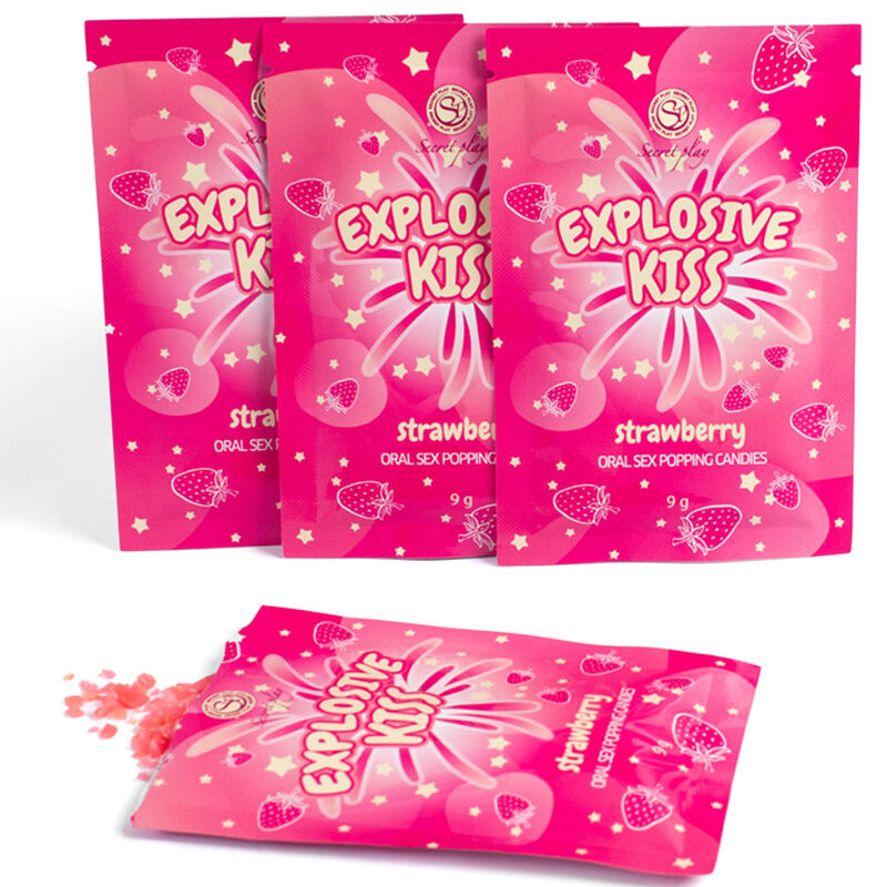 SecretPlay Pop-Bonbons Erdbeere 9 g – Süß, prickelnd & essbar – Erotik-Süßigkeit Bild 5