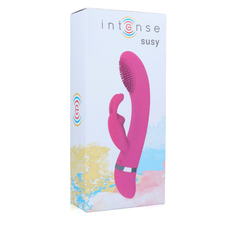 Intense Susy Rabbit Vibrator Rosa – Oszillierend, 7 Modi, Silikon, wasserfest Produktansicht und Details
