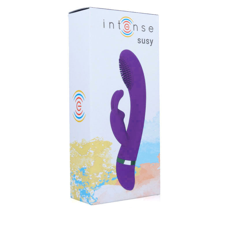 Intense Susy Rabbit Vibrator Lila – Oszillierend, 7 Modi, Silikon, wasserfest Rabbit Vibrator diskret online kaufen