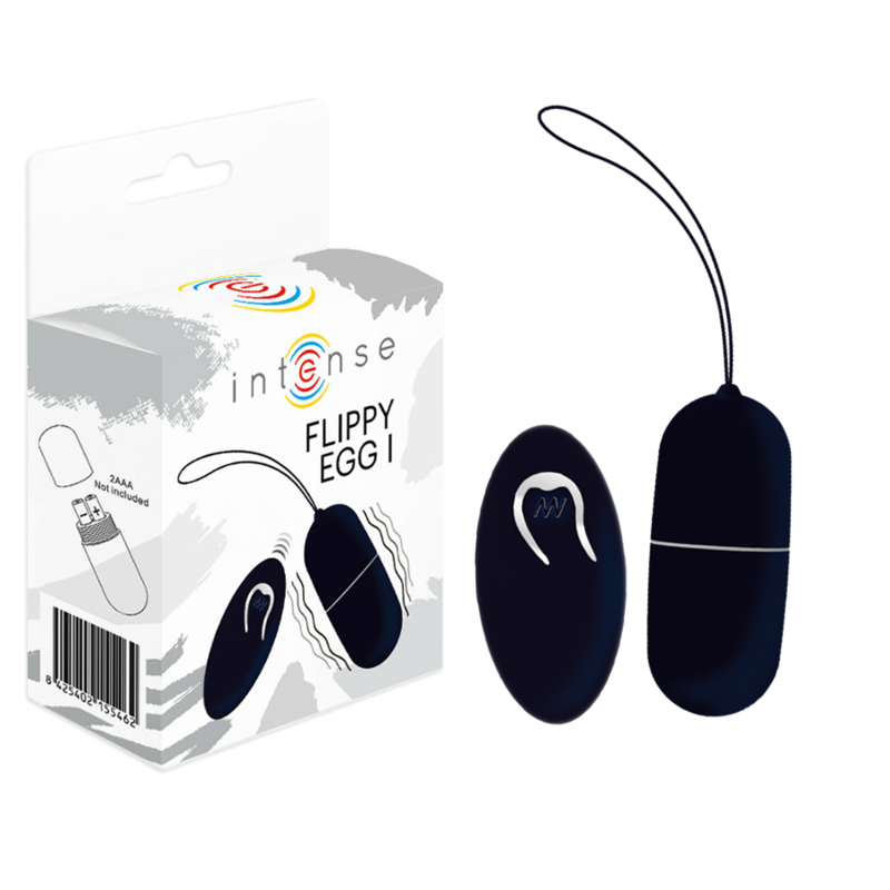 INTENSE - FLIPPY I VIBRIERENDES EI MIT FERNBEDIENUNG SCHWARZ – Vibrator Bild 1