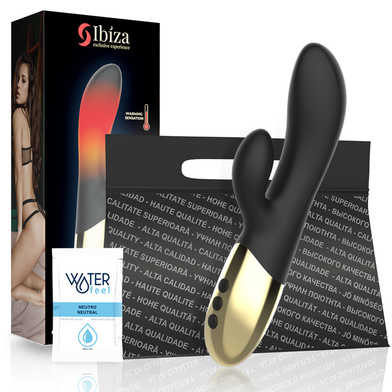 IBIZA Heizkaninchenvibrator – 2 Motoren, 10 Vibrationsmodi, Wärmefunktion, USB, IPX6 – Vibrator Bild 1