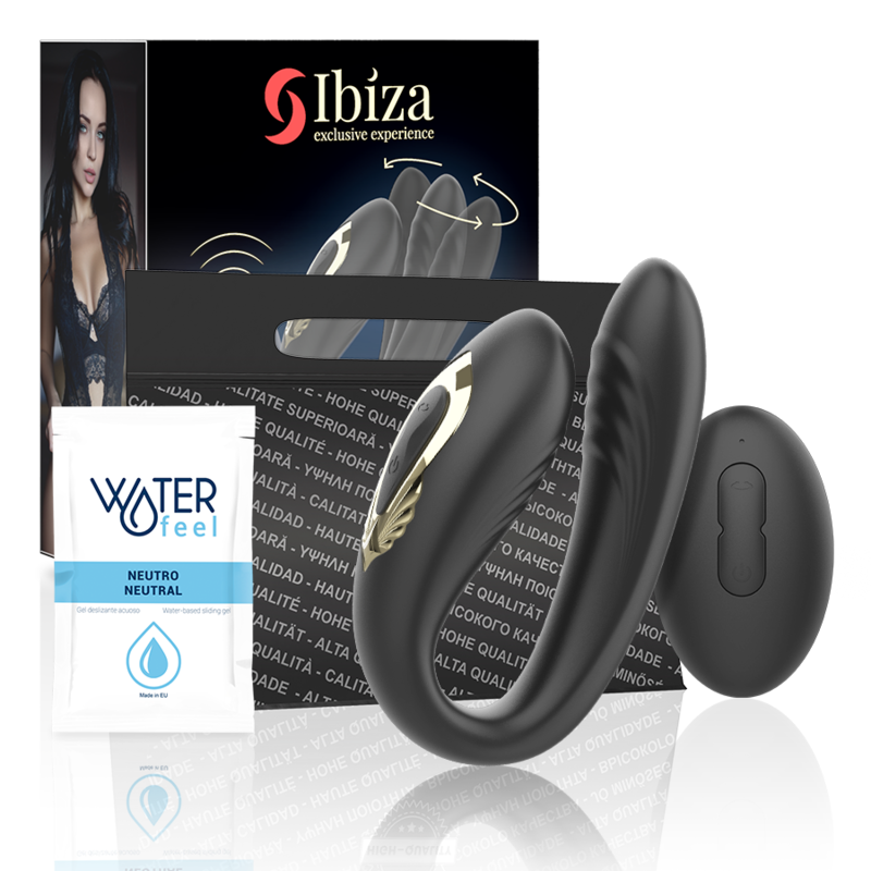 IBIZA Rotierender Doppelmotor-Vibrator – 10 Wave- & 10 Vibrationsmodi, USB, Silikon – Vibrator Bild 2