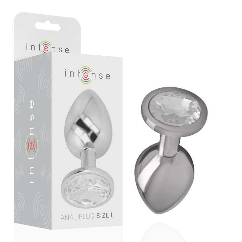 INTENSE - ANALPLUG AUS ALUMINIU MMETALL MIT SILBERNEM KRISTALL, GRÖSSE L Analplug diskret online kaufen